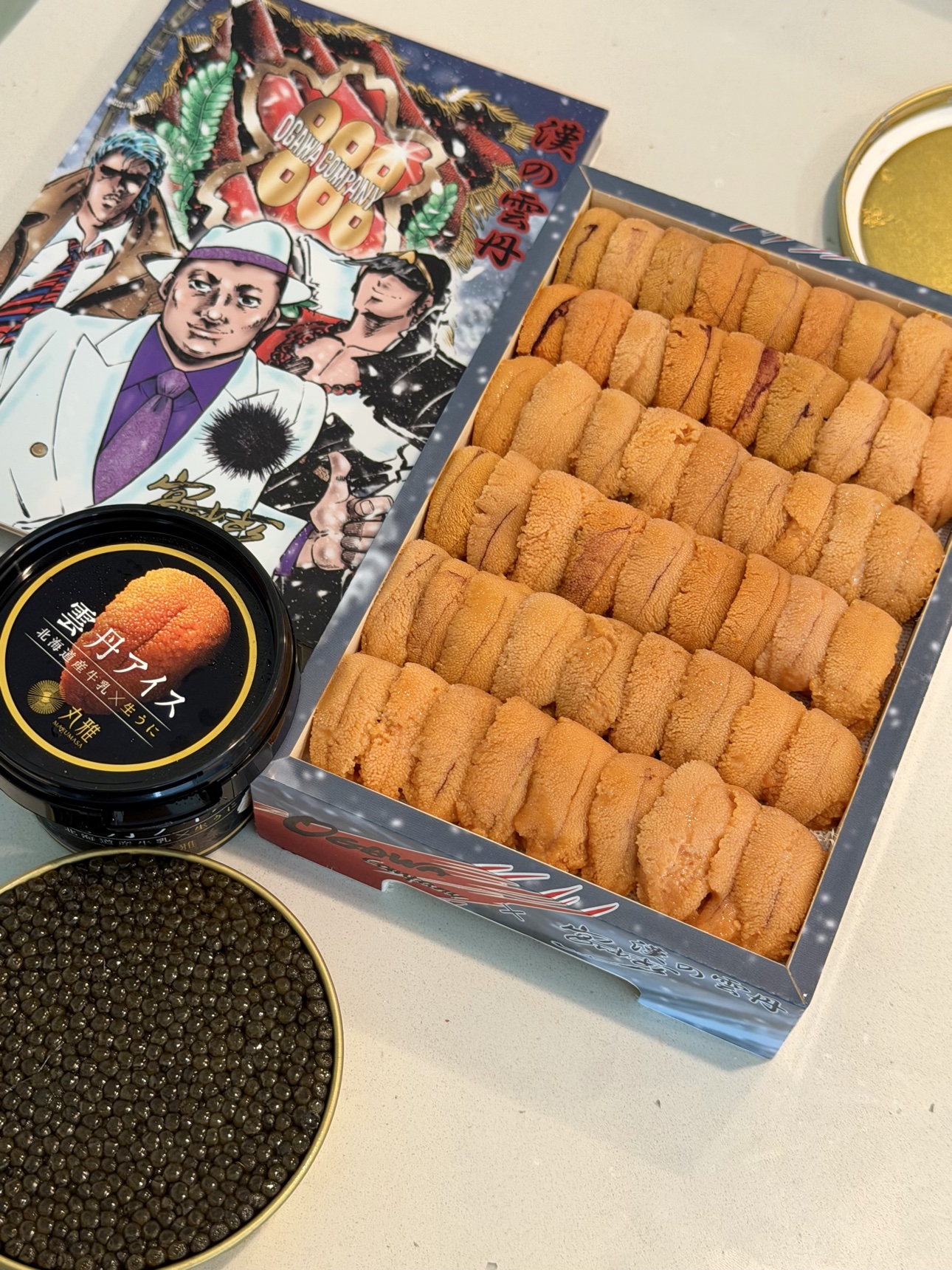 客户分享的海胆礼盒开箱